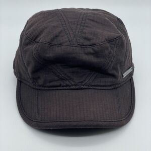 Sean John Military Style Hat Cadet Cap Men’s L/XL Dark Brown Cotton Lined Fitted